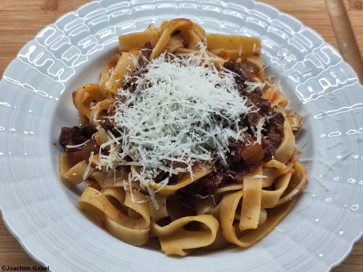 Ragù without butter, guancale and liverRagù ohne Butter, Guancale und Leber